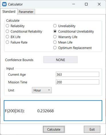 Conditional probability calculation